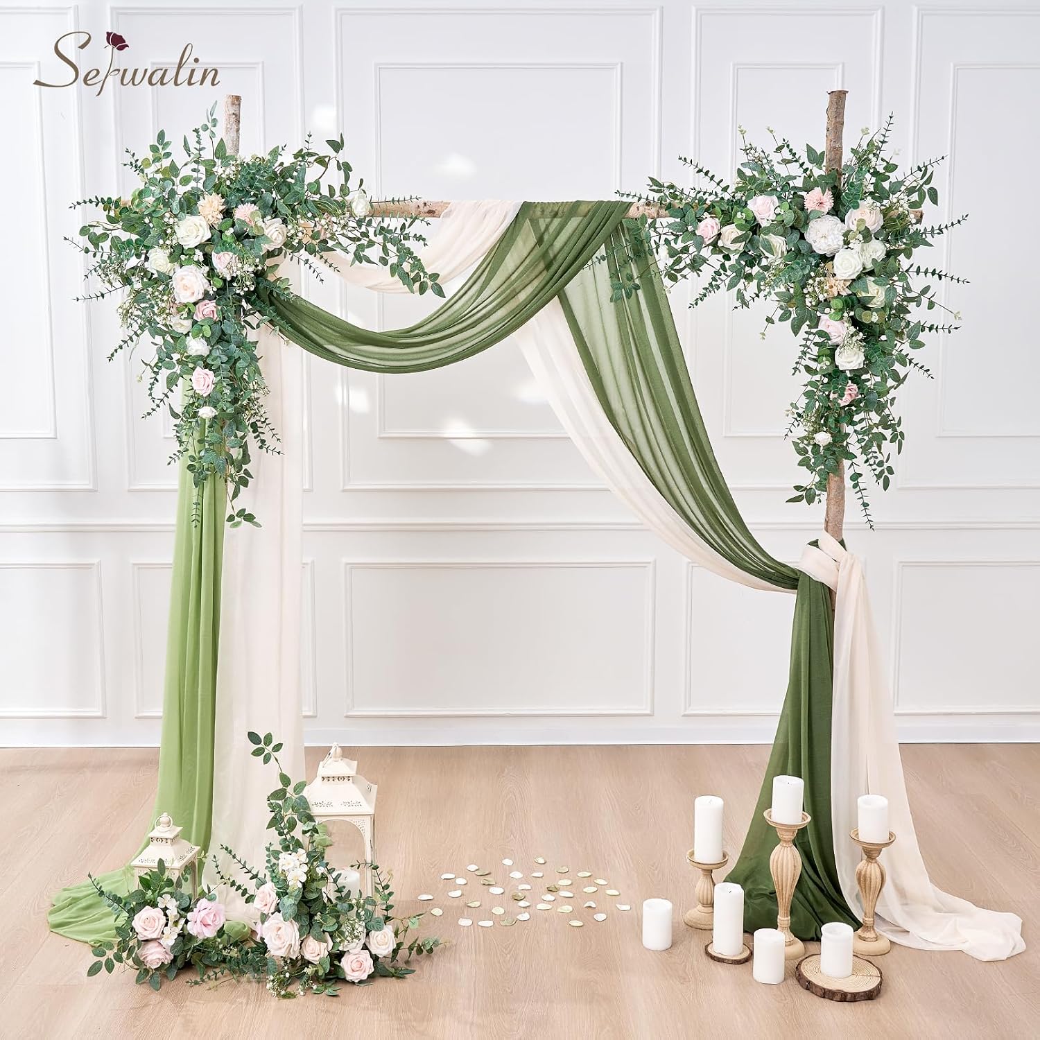 Serwalin 300 Pcs Mixed Artificial Eucalyptus Stems，Babys Breath Artificial Flowers Bulk with Artificial Fake Greenery Stems for Wedding DIY Bouquets Floral Arrangement Home Decor