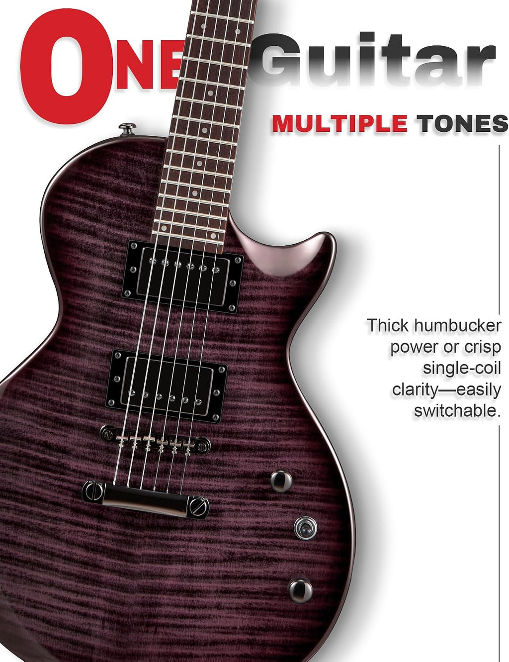 AKLOT 24-Fret Electric Guitar Kit, 40 inch Single Cut (LP Style), Modern Playability Coil-Split Humbucker Pickups, 18:1 Tuning Pegs,W/Guitar Accessories Gig Bag,Cable,Strap,Picks,Strings,Tuner,Book