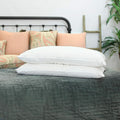 Silk Bedding Direct. Pair of Silk-Filled Pillows. Top Grade Long-Strand Mulberry Silk Wrapped Around a Microfiber Inner Core for Perfect Support. King Size, 36' x 20'. Rest Your Dreams on Mulberry Sil
