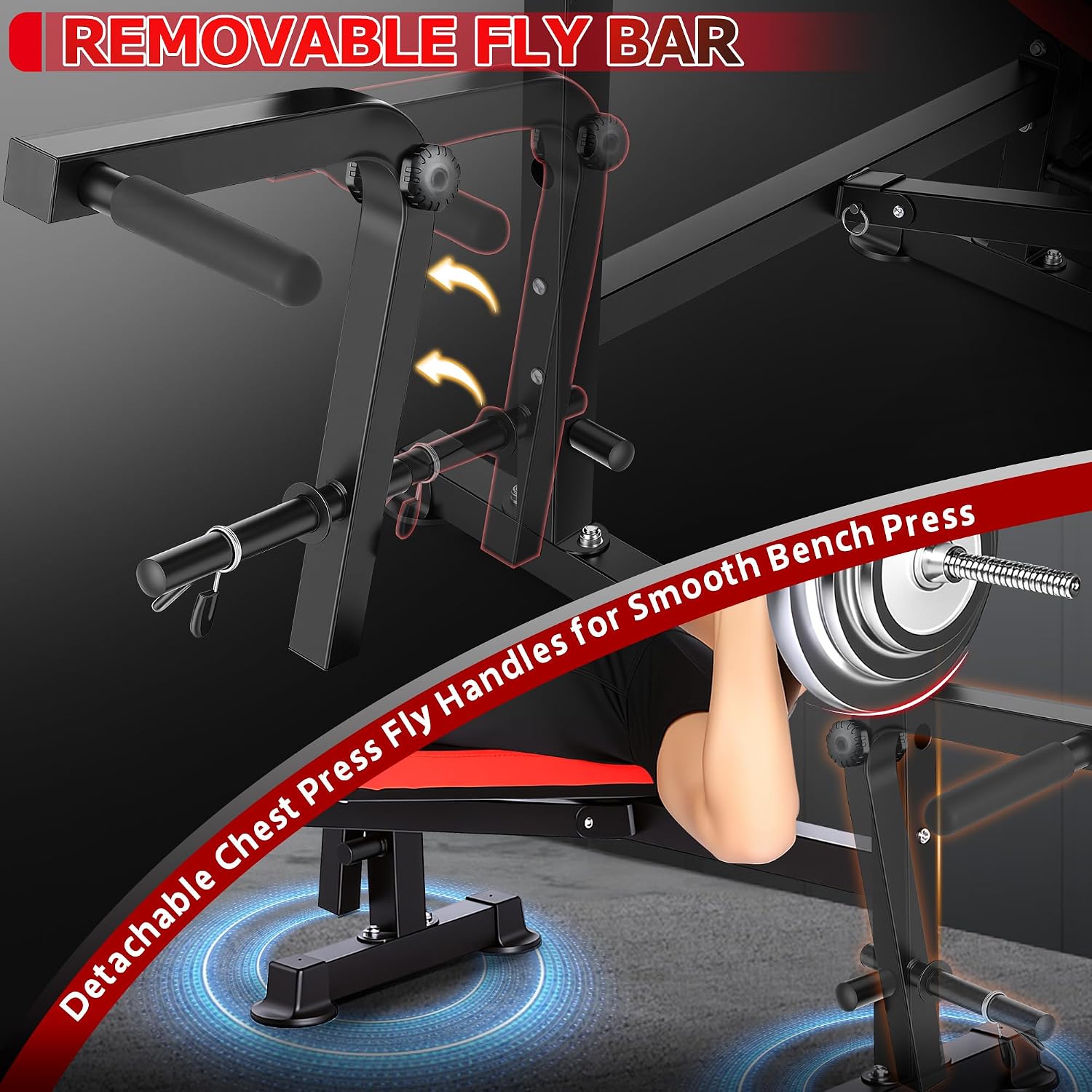 OPPSDECOR 900LBS All in One Weight Bench Set with Squat Rack Adjustable Workout Bench with Leg Developer Preacher Curl Rack Fitness Strength Training Bench for Home Gym
