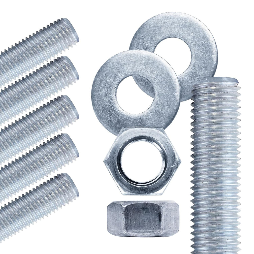Conquest A307 Zinc Plated Threaded Rod 3/4'-10 x 36 Inches (6-Pack) - Coarse Threaded All-Thread Rods - Manufactured to ASTM A307 Standards