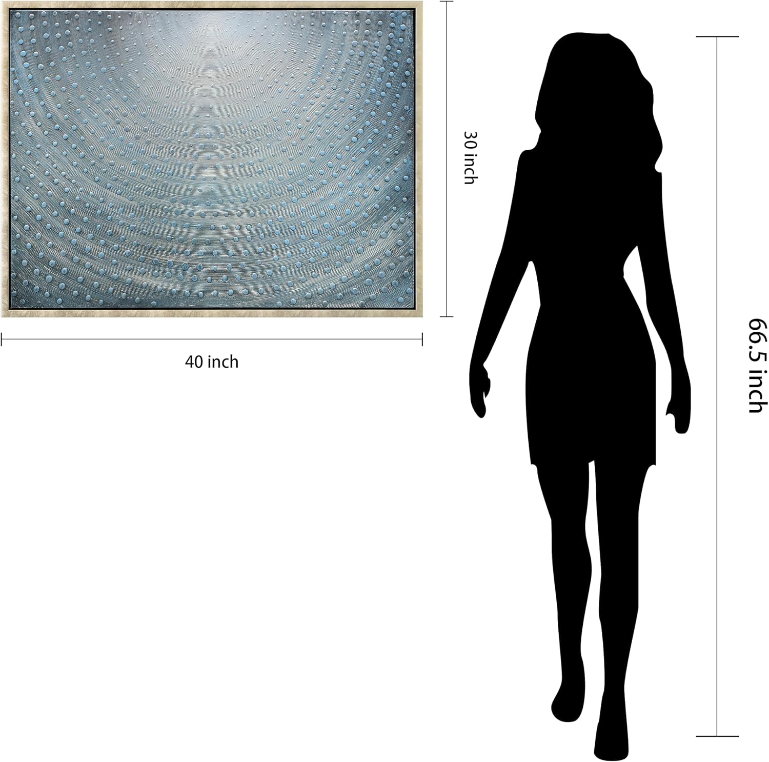 Empire Art Direct Cosmic Swirl Textured Metallic Hand Painted Blue Framed Canvas Wall Art, Ready to Hang, Living Room, Bedroom & Office, 30'x40'x1.5'