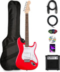 Fender Squier Stratocaster - Torino Red Bundle with Amplifier, Gig Bag, Strap, Instrument Cable, Picks, and Austin Bazaar Instructional DVD