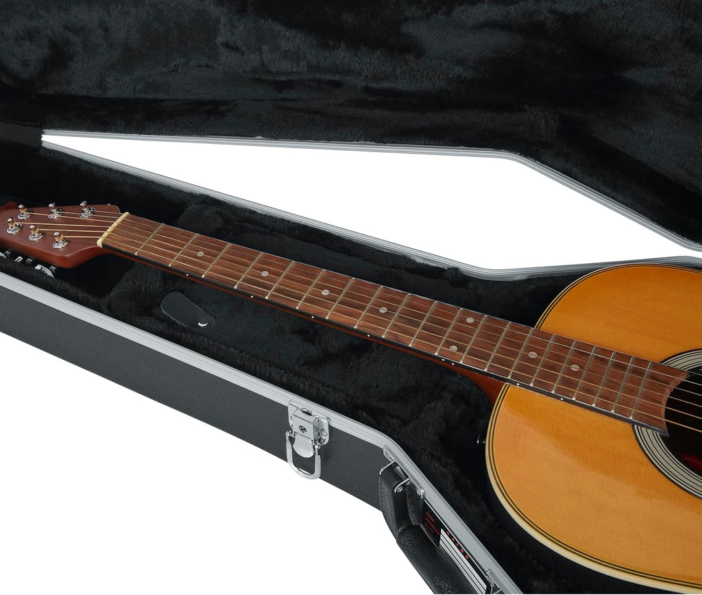 Gator Cases Deluxe ABS Molded Case for Acoustic Guitars; Fits Ovation Style Deep Contour Acoustic Guitars (GC-DEEP BOWL)