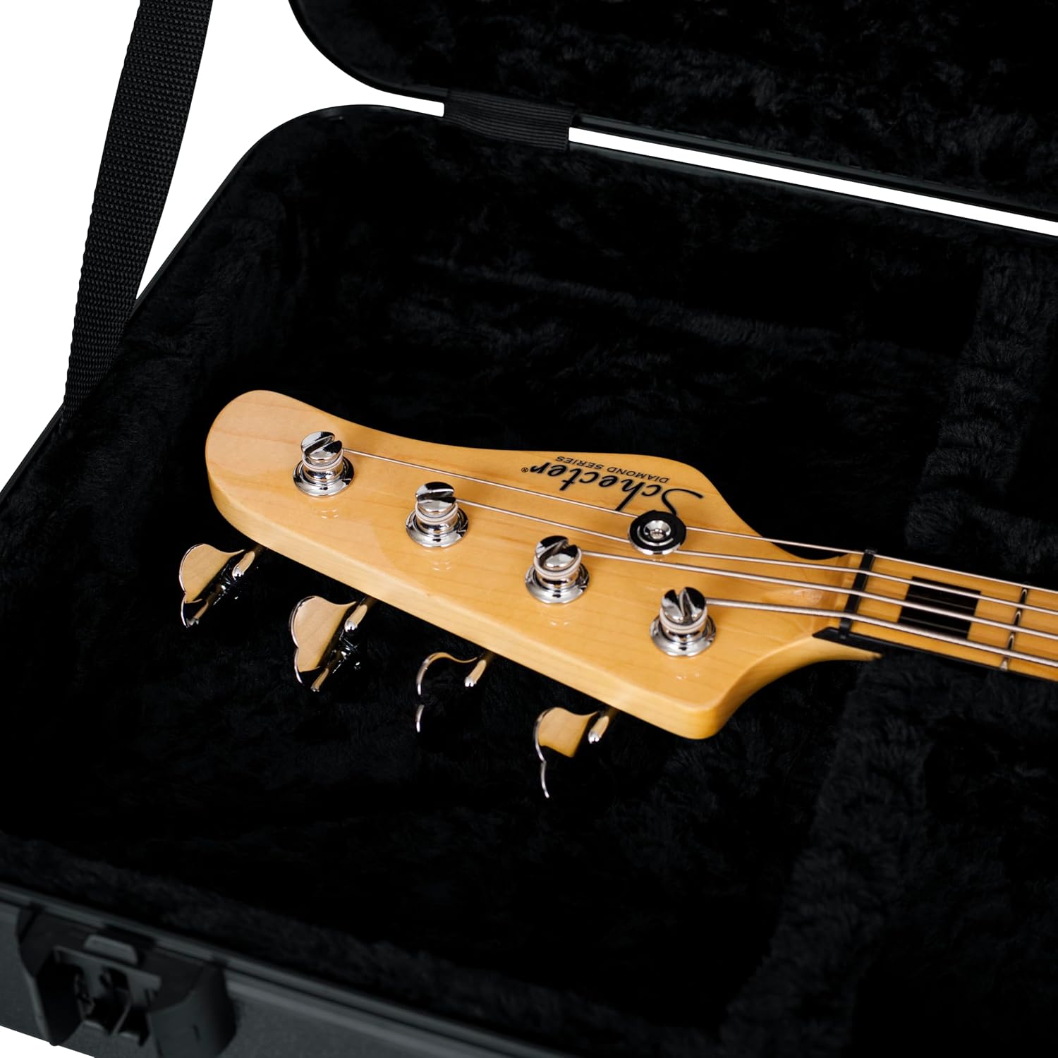 Gator Cases Molded Flight Case for Bass Guitar with TSA Approved Locking Latch, (GTSA-GTRBASS)