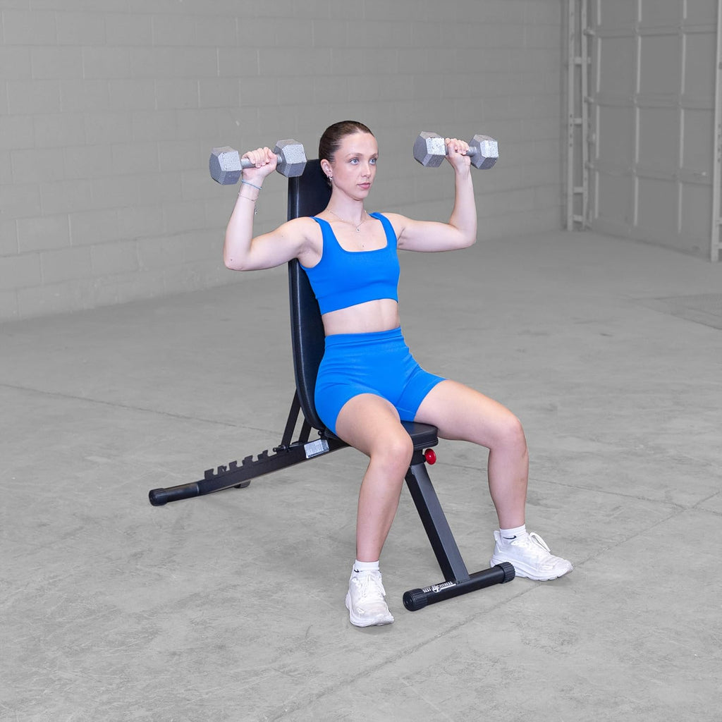 Best Fitness Folding Weight Bench (BFFID25) for Barbell and Dumbbell Exercises, Strength Training Home Gym Equipment, Incline & Decline Workouts