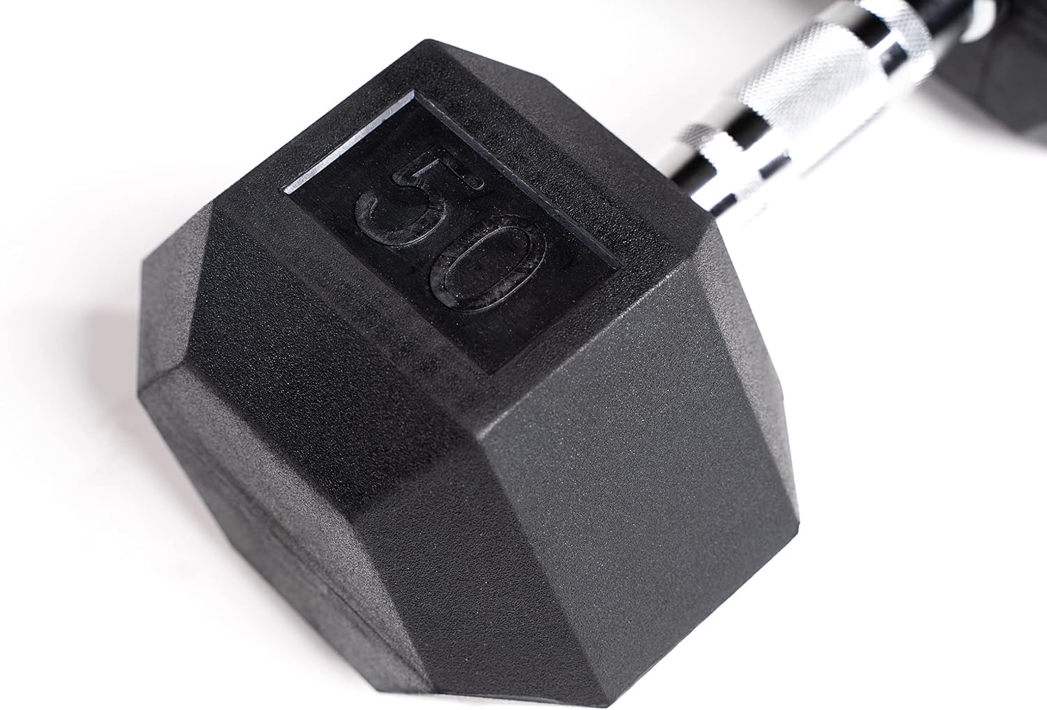 Zeus Fitness Rubber Encased Hex Dumbbells - Sold In a Set 5-50 lbs - Women and Men dumbbell -Strength Equipment