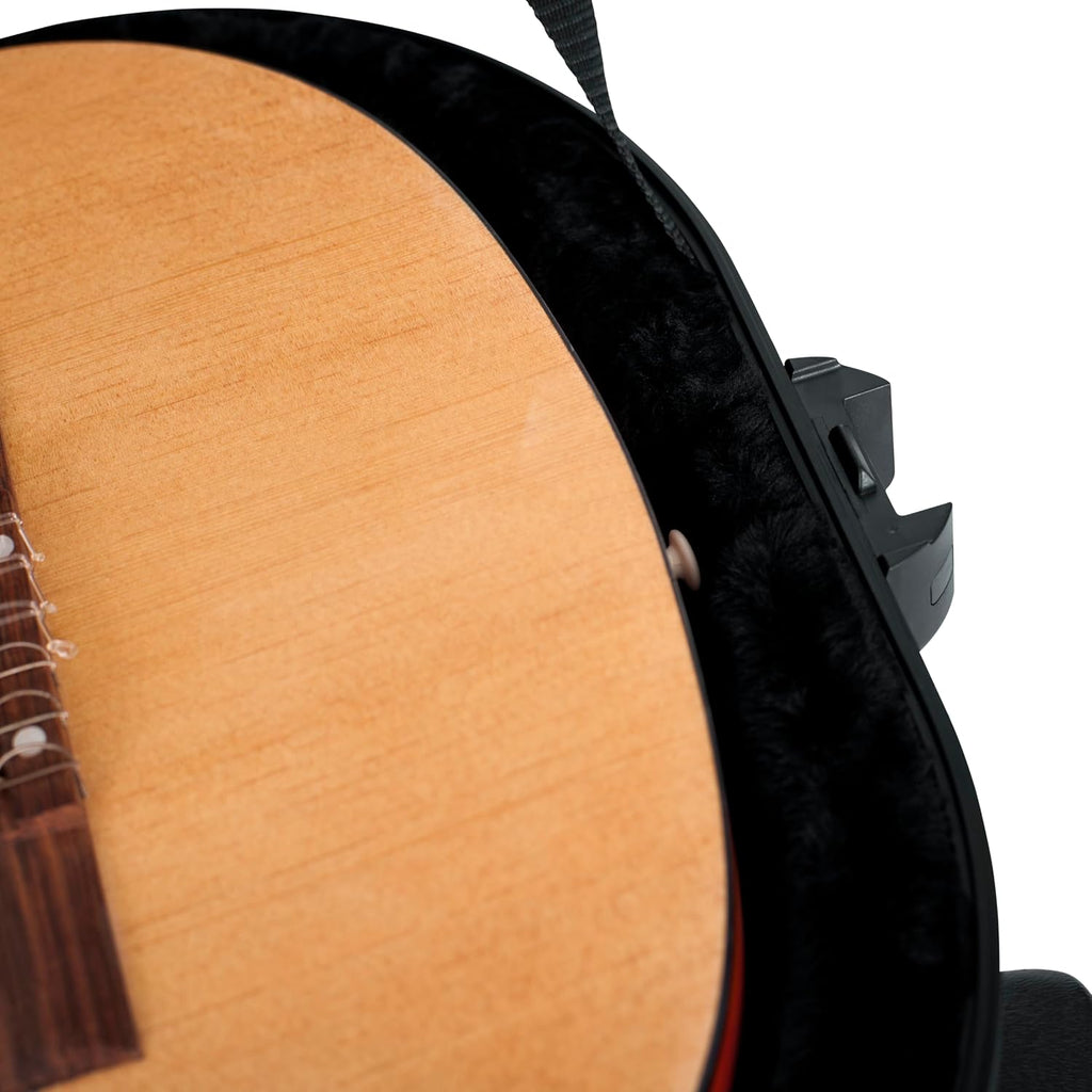 Gator Cases Molded Flight Case for Classical Style Acoustic Guitars with TSA Approved Locking Latch, (GTSA-GTRCLASS)