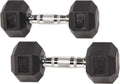 Fitvids Rubber Coated Hex Dumbbell Set with Storage Rack, 100/150/200/550 LB Hand Weight Set with Anti-Slip Grip for Home Gym