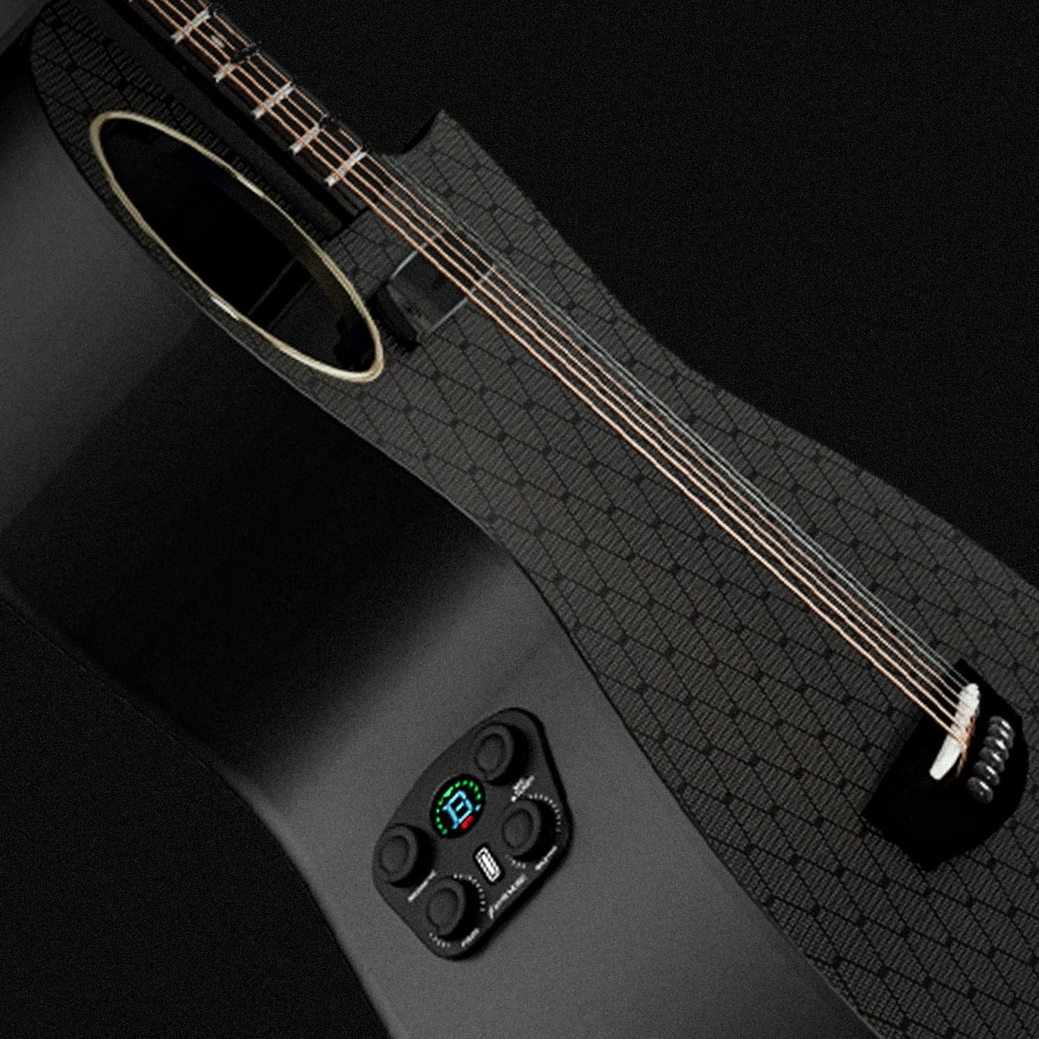 Enya X4 PRO Custom Luca Stricagnoli Collaboration Edition – Black Hole, 41' Full-Size Carbon Fiber Acoustic-Electric Guitar, Smart Onboard Pickup System, Cutaway Design, with Custom Gig Bag