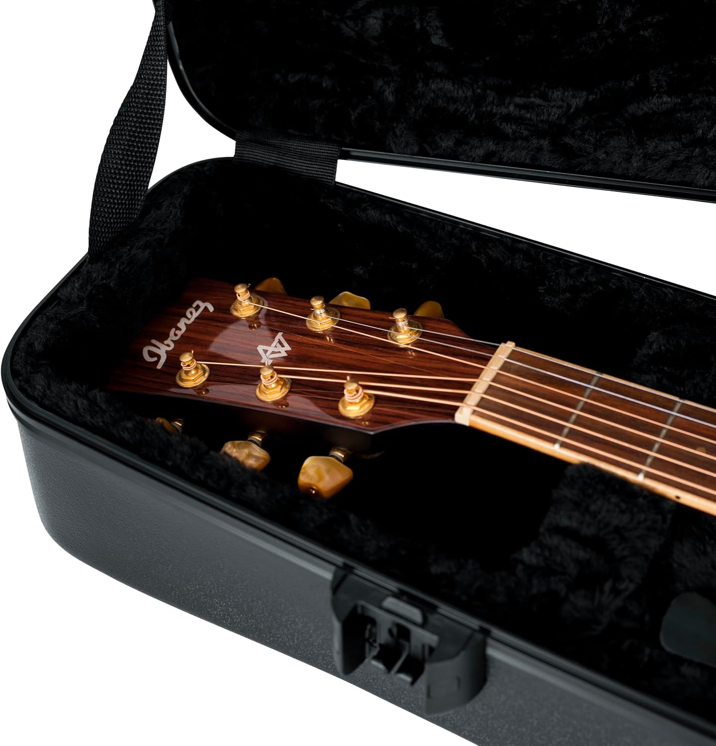 Gator Cases Molded Flight Case For Acoustic Dreadnought Guitars With TSA Approved Locking Latches, (GTSA-GTRDREAD)