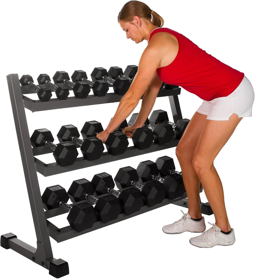 XMark Weights Dumbbells Set, 5 lb to 50 lb Dumbbell Pairs with Weight Storage Rack, Option of Dumbbell Rack Stand Only