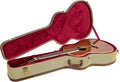 Crossrock Wooden Guitar Case fits 12-Frets 000/OM Acoustic Guitars - Stainless Steel Latches, Sponge Lining, Metal Feet, Storage Space - Vinyl Tweed (CRW620-00012TW)