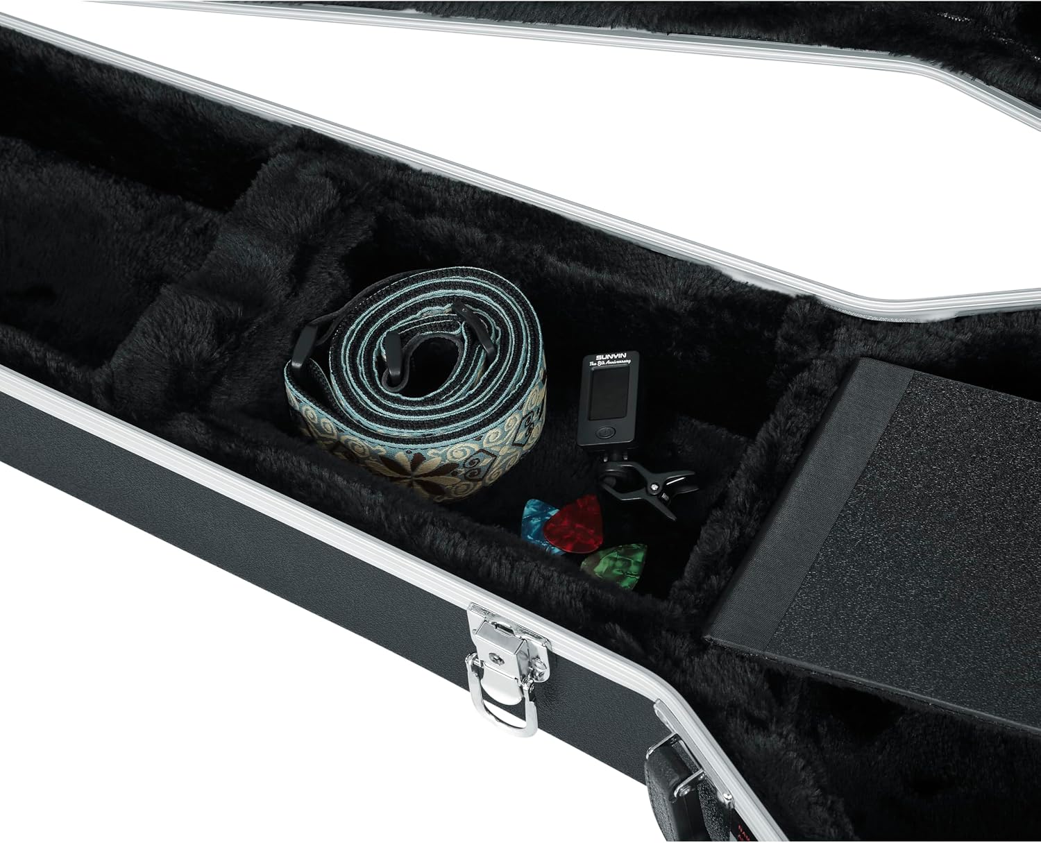 Gator Cases Deluxe ABS Molded Case for Acoustic Guitars; Fits Ovation Style Deep Contour Acoustic Guitars (GC-DEEP BOWL)