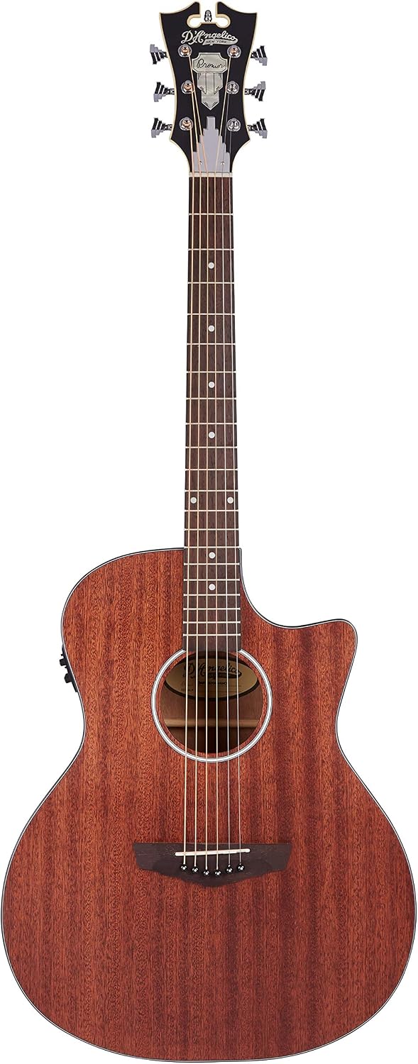 D'Angelico DAPLSG200MAHCP Premier Gramercy 6 String Acoustic-Electric Guitar, Right - Natural