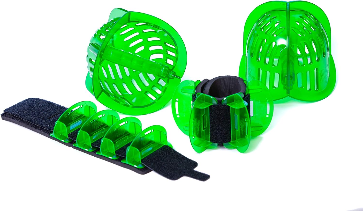 Total Body Pool Weights for Water Exercise Bundle, Polycarbonate Upper Body Bells & Padded Lower Body Fins, Aqua Therapy, Pool Exercise, Water Aerobics, Color Indicate Resistance Level