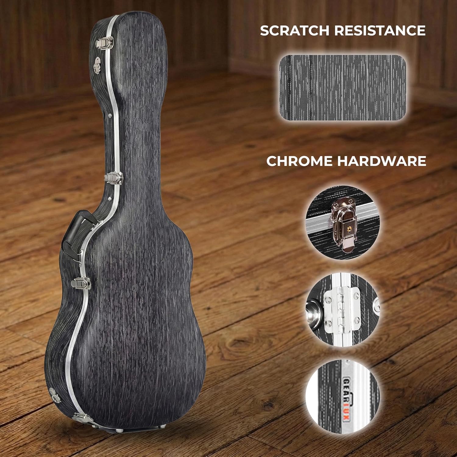 Gearlux Deluxe ABS Dreadnought Acoustic Guitar Case