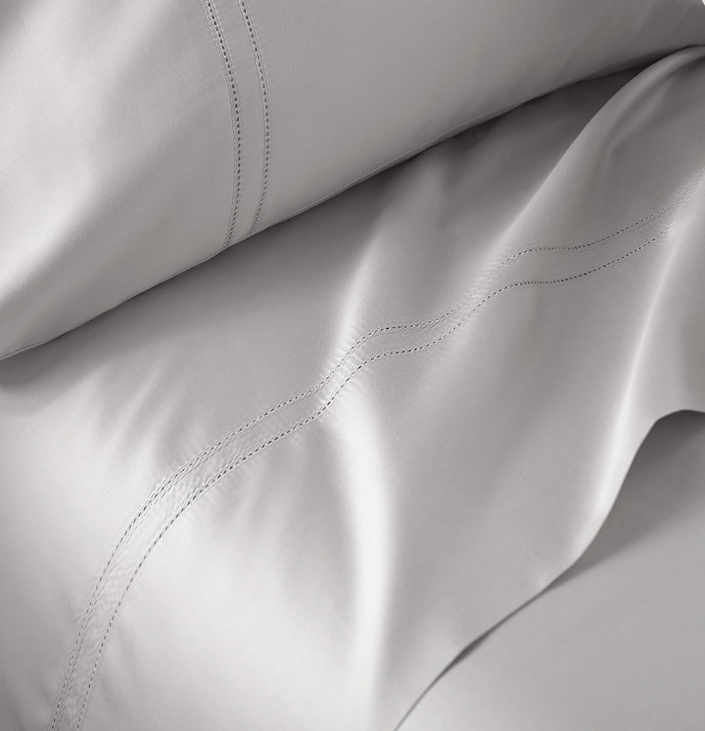 Pure Parima Yalda Sheet Set – 100% Certified Egyptian Cotton, Double-Hem Stitch, Queen, Grey