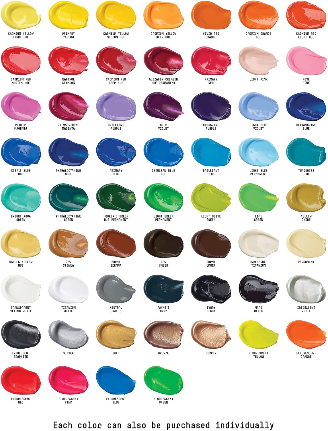 Liquitex BASICS Acrylic Paint Set, 60 x 22ml (0.74-oz) Tube Paint Set