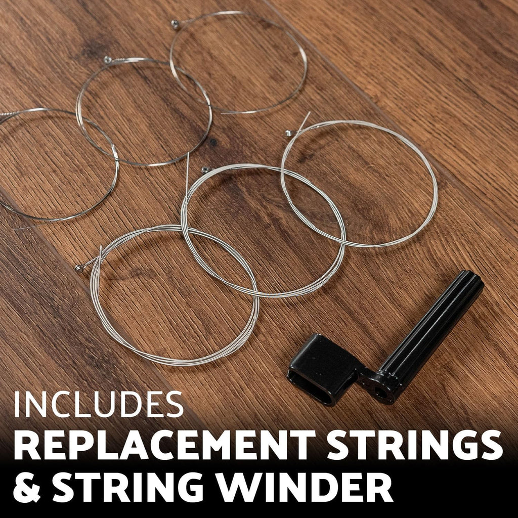 Washburn WA90CE Acoustic-Electric Guitar Kit - Black Bundle with Gig Bag, Strap, Picks, Strings, Stand, Instructional DVD and Austin Bazaar Polishing Cloth