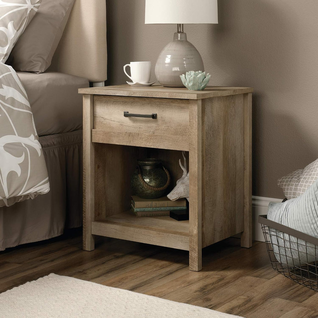 Sauder Cannery Bridge Night Stand, Bedside Table, Bedroom Side Table End Table, in Lintel Oak