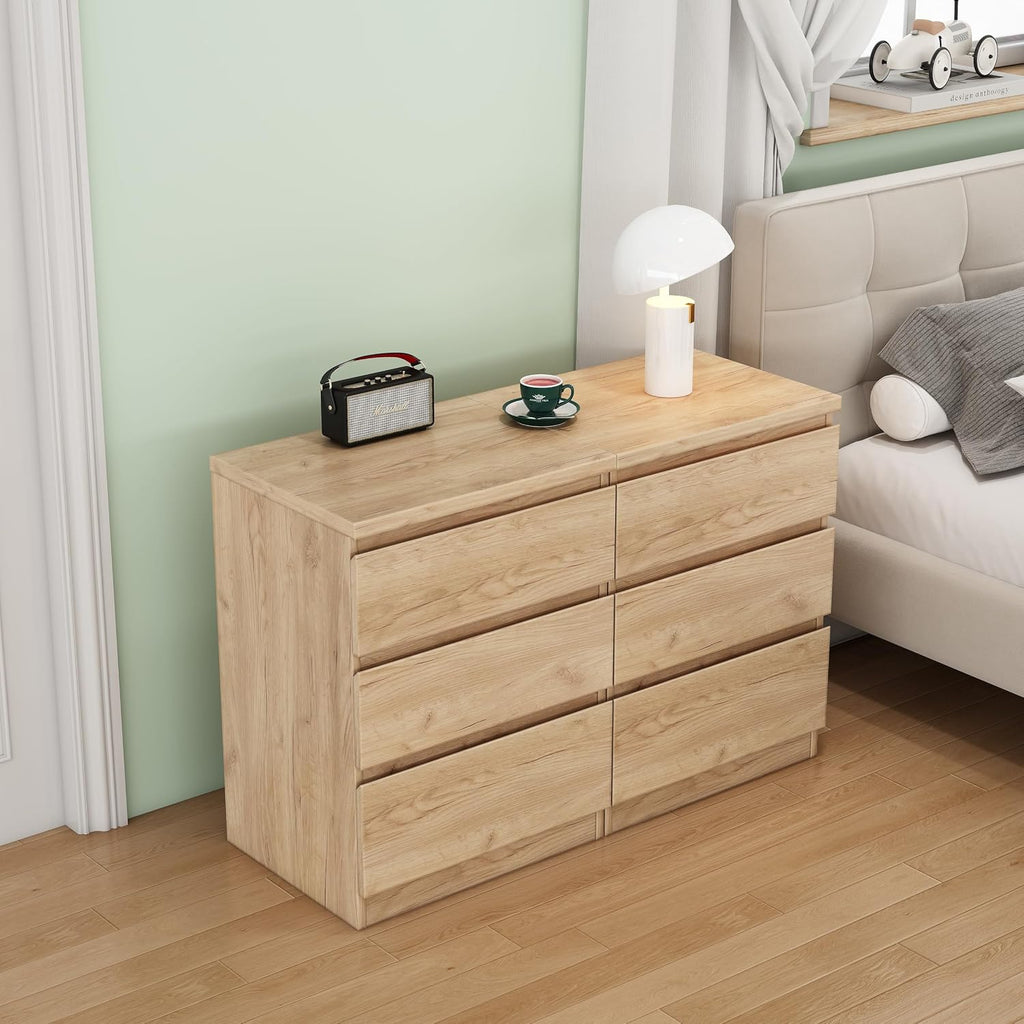 Nightstand with Drawers, Bedside Table with Drawers, Sofa Side Table Storage Cabinet, Night Stand for Bedroom Living Room (2, 3 Drawers Nature)