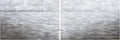 Empire Art Direct Abstract Wall Art Textured Hand Painted Canvas by Martin Edwards, Diptych, 24' x 36' each, Silver Light