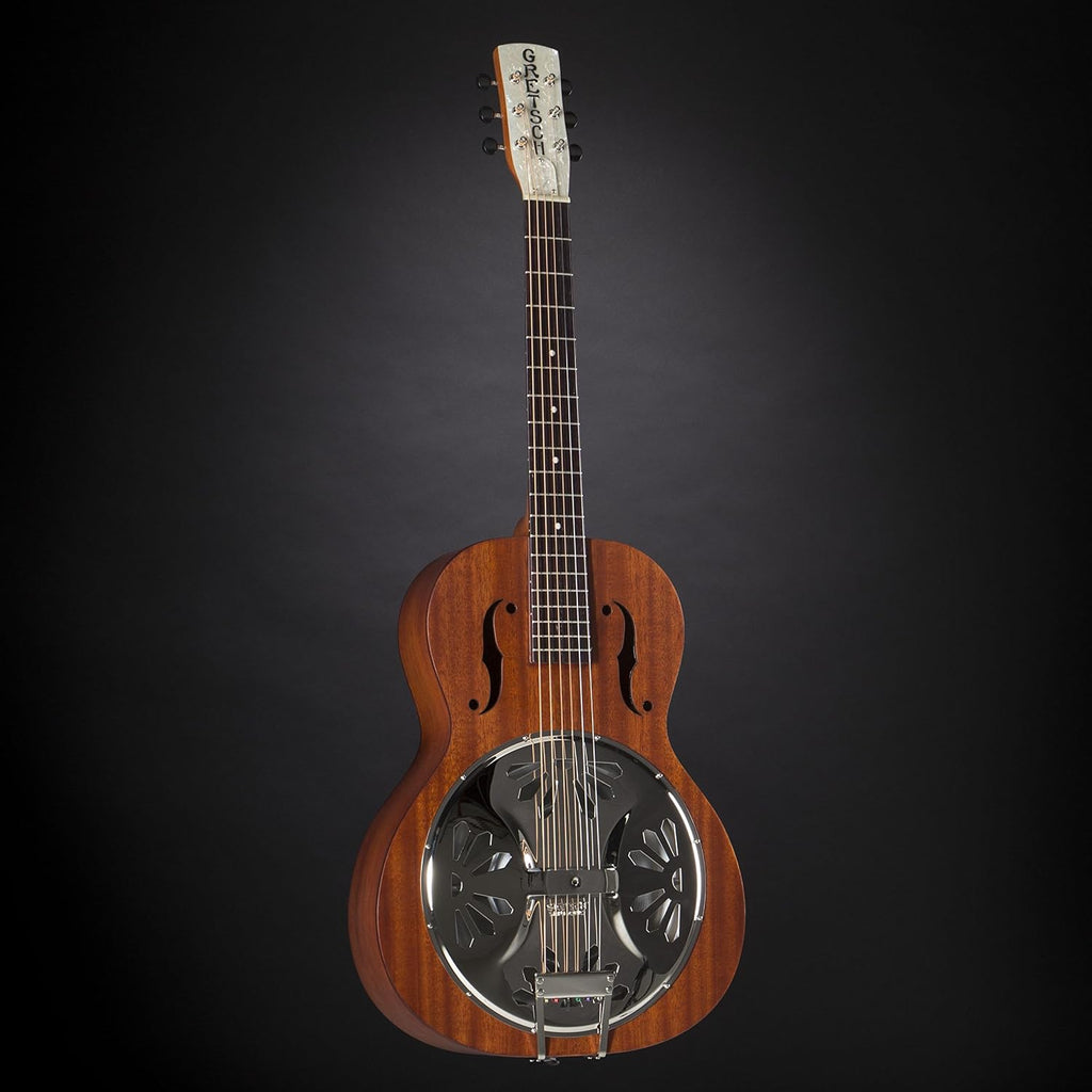 Gretsch G9200 Boxcar Round-Neck, Mahogany Body Resonator - Natural, Padauk Fingerboard