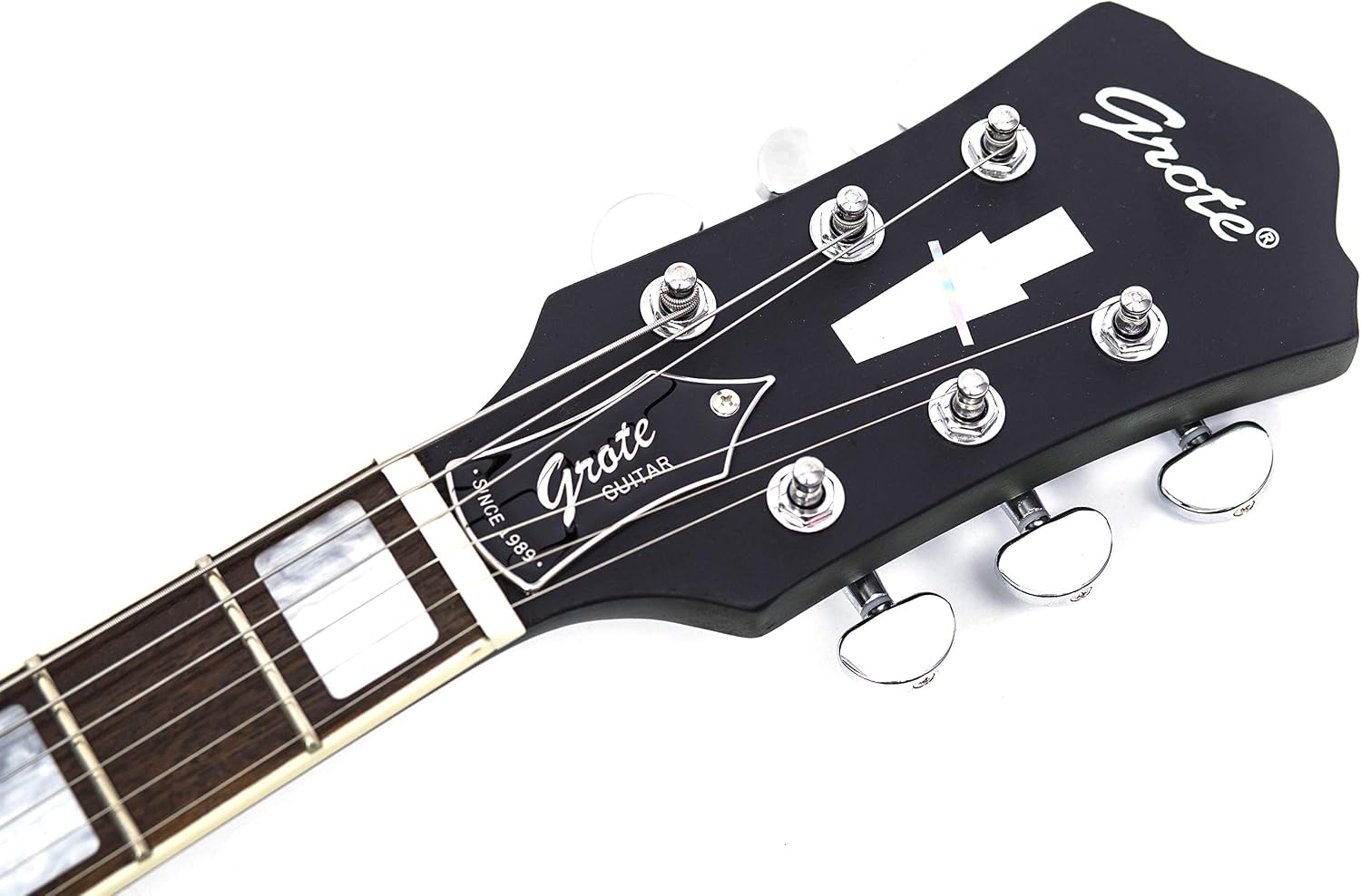 GROTE Electric Guitar Semi-Hollow Body Guitar matte finished P90 Pickups (Vintage Sunburst)