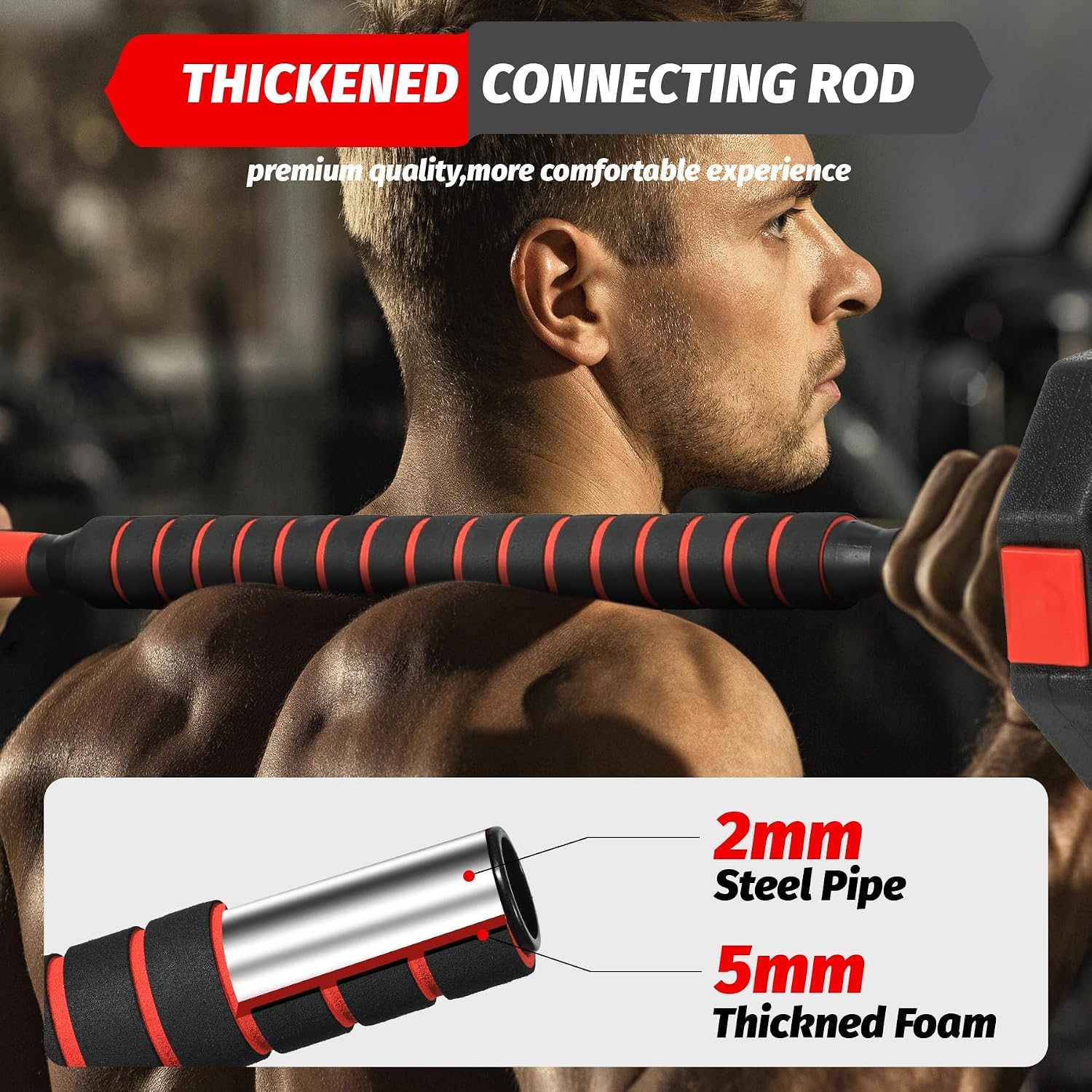 TROPOW 88lbs Adjustable Dumbbells Set, 4 in1 Free Weight Dumbbell Set of 2 Used as Barbell,Kettlebells,Fitness Exercises for Home Gym Suitable Men/Women