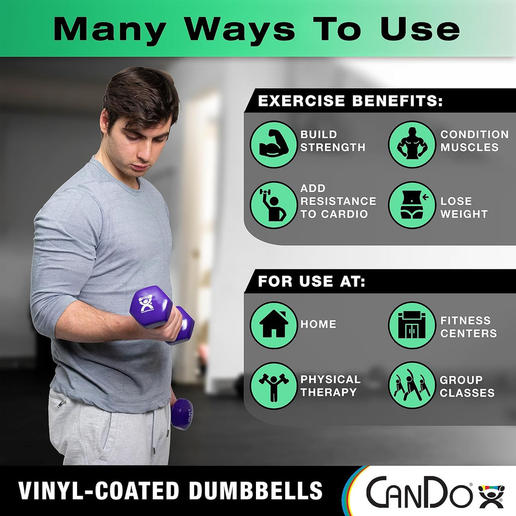 CanDo Vinyl Coated Dumbbells