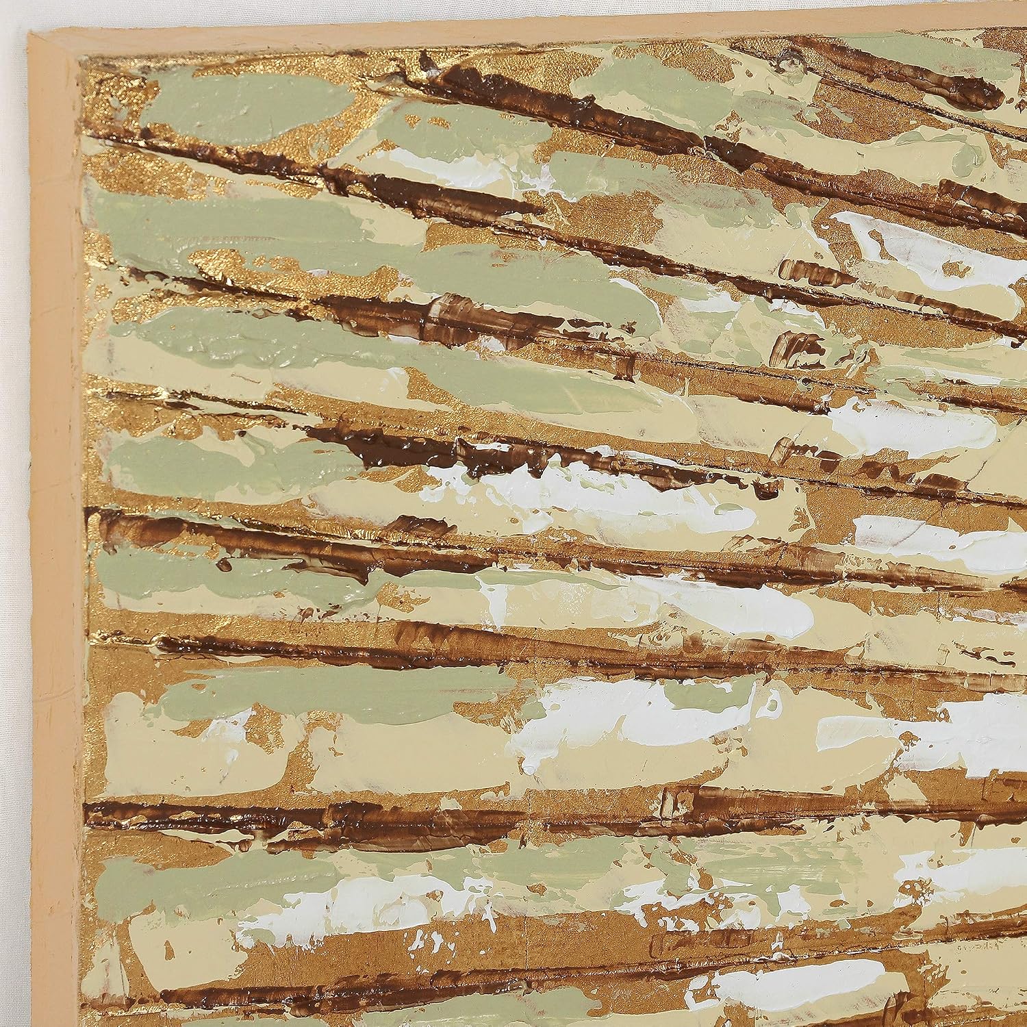 Empire Art Direct Gold Wall Art Textured Hand Painted Canvas by Martin Edwards, Triptych, 48' x 20' each, Sunshine