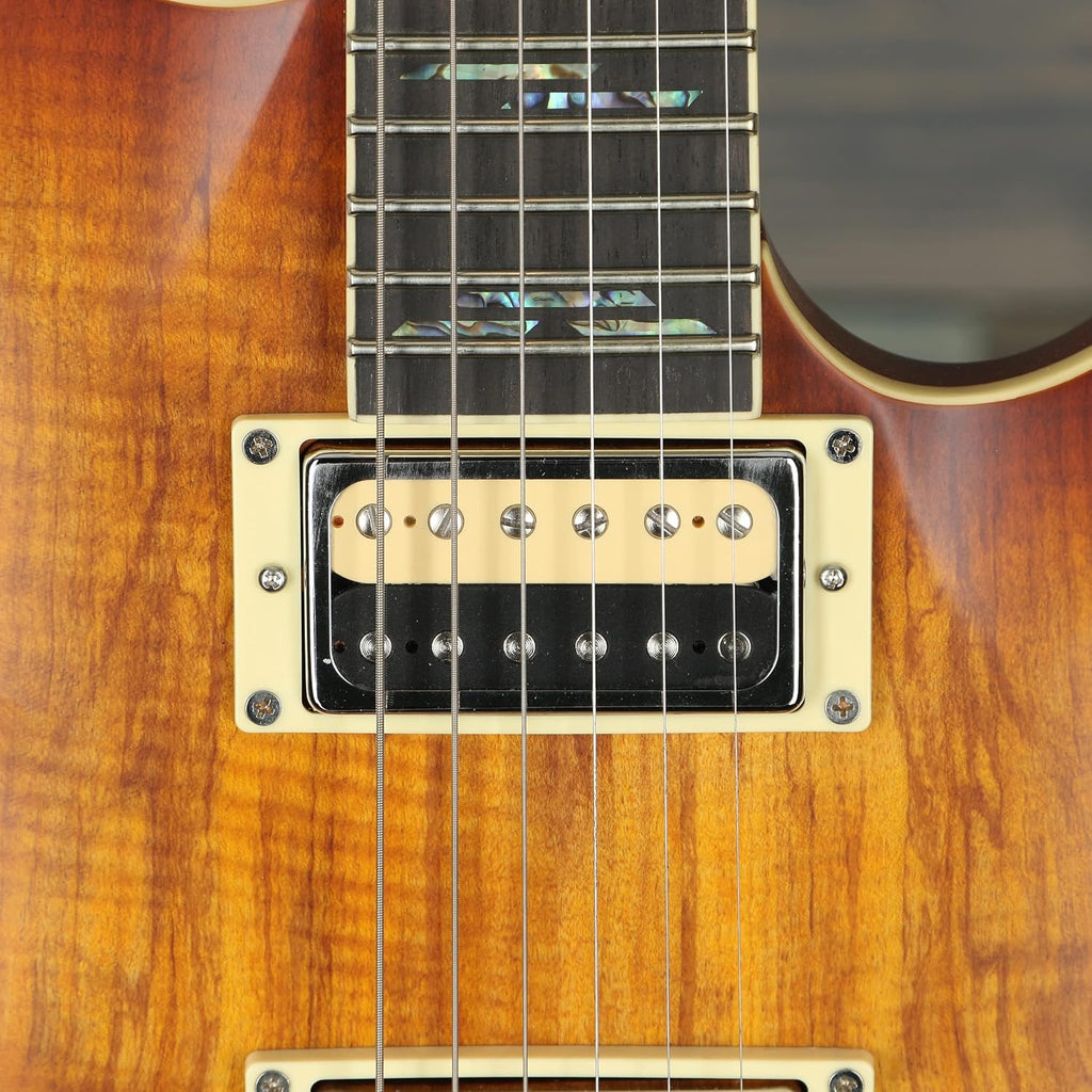 Schecter C-1 Exotic Spalted Maple Electric Guitar - Satin Natural Vintage Burst