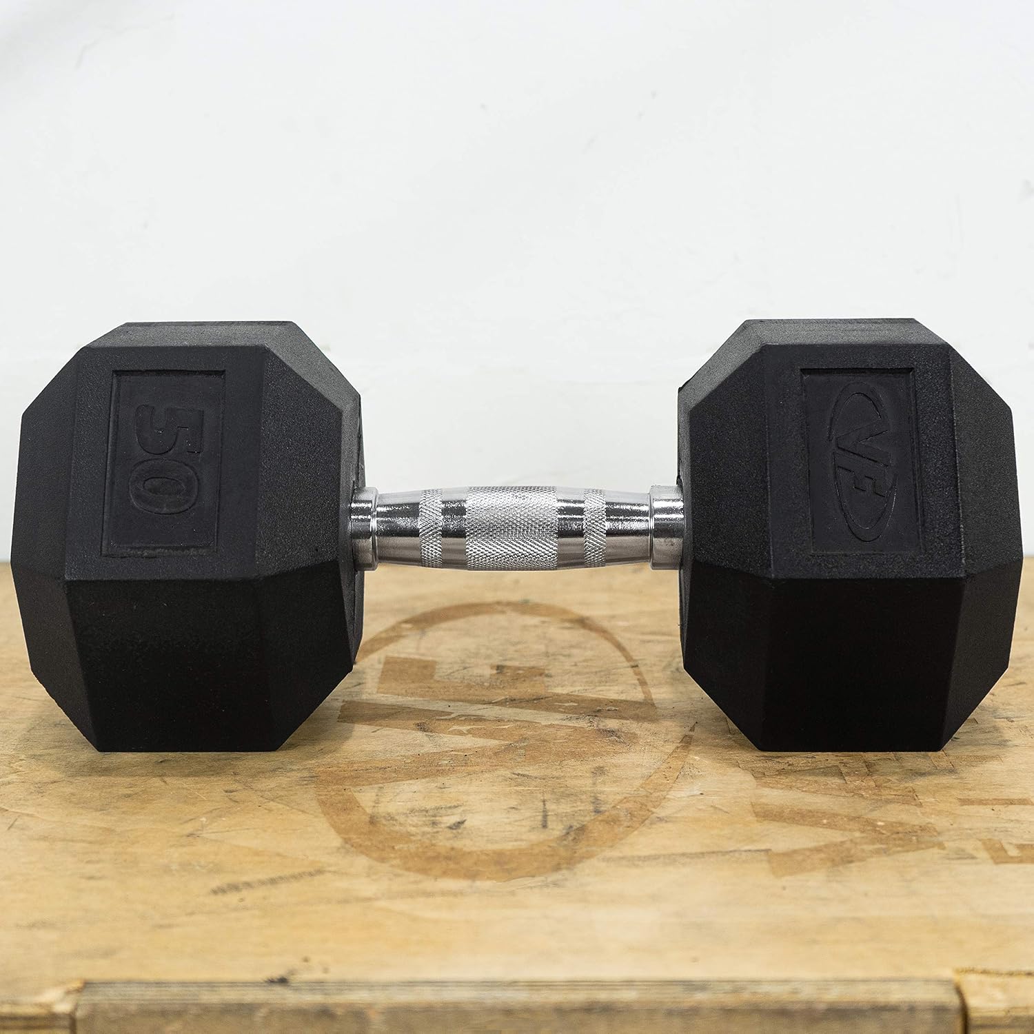 Valor Fitness Rubber Hex Dumbbell Free Weights for Home Gym Workout Equipment for Strength Training