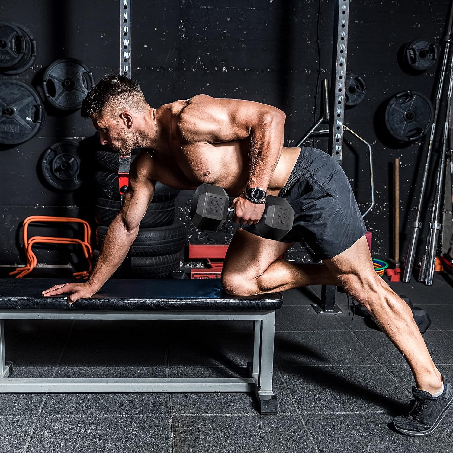 WF Athletic Supply 200Lb Dumbbell Set, 10-30Lb Dumbbell Set with Two-Tier Storage Rack for Muscle Toning, Strength Building & Weight Loss - Multiple Choices Available