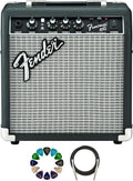 Fender Frontman 10G Guitar Combo Amplifier - Black Bundle with Cable and Austin Bazaar Exclusive 12-Pack Picks
