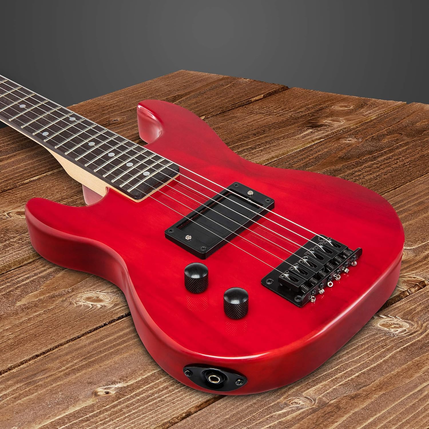 LyxPro Left Hand 30 Inch Electric Guitar Kit for Lefty Kids 3/4 Size Beginner's Guitar, Amp, Six Strings, Two Picks, Shoulder Strap, Digital Clip On Tuner, Guitar Cable and Soft Case Gig Bag - Red