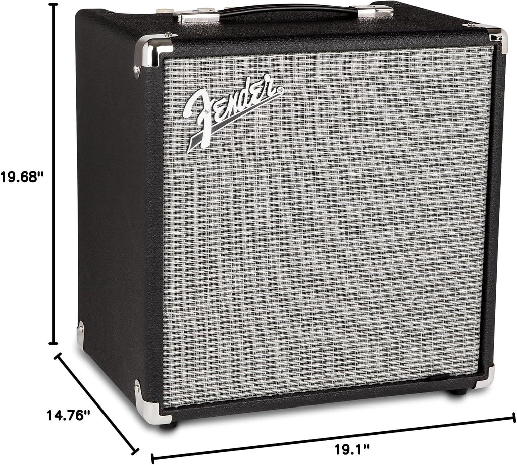 Fender Rumble 25 V3 Bass Guitar Amplifier, 25-Watt Combo Amp with 8' Speaker, Switchable Overdrive, Mid-Scoop Contour, Aux In & Headphone Out, with 2-Year Warranty