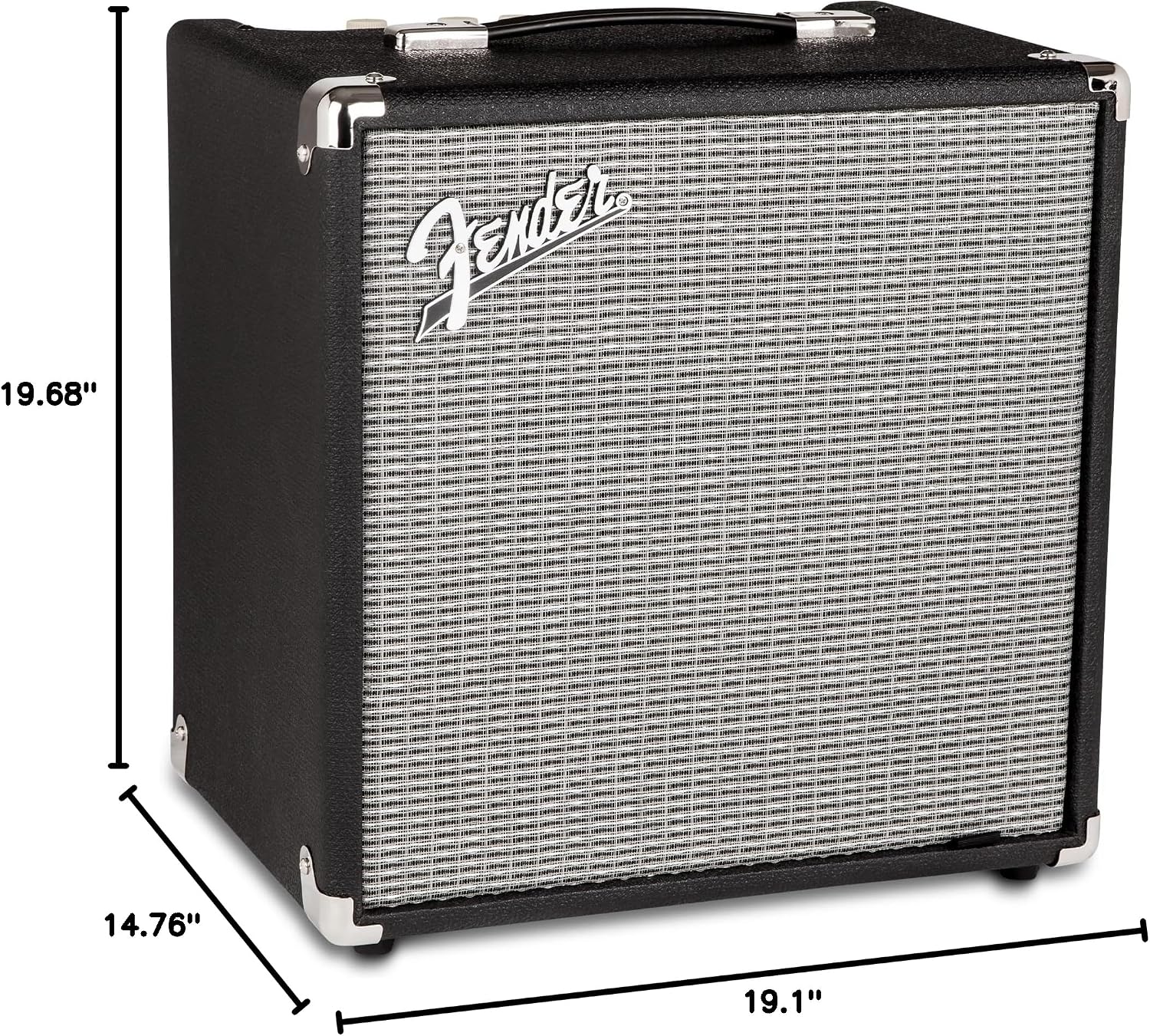 Fender Rumble 25 V3 Bass Guitar Amplifier, 25-Watt Combo Amp with 8' Speaker, Switchable Overdrive, Mid-Scoop Contour, Aux In & Headphone Out, with 2-Year Warranty
