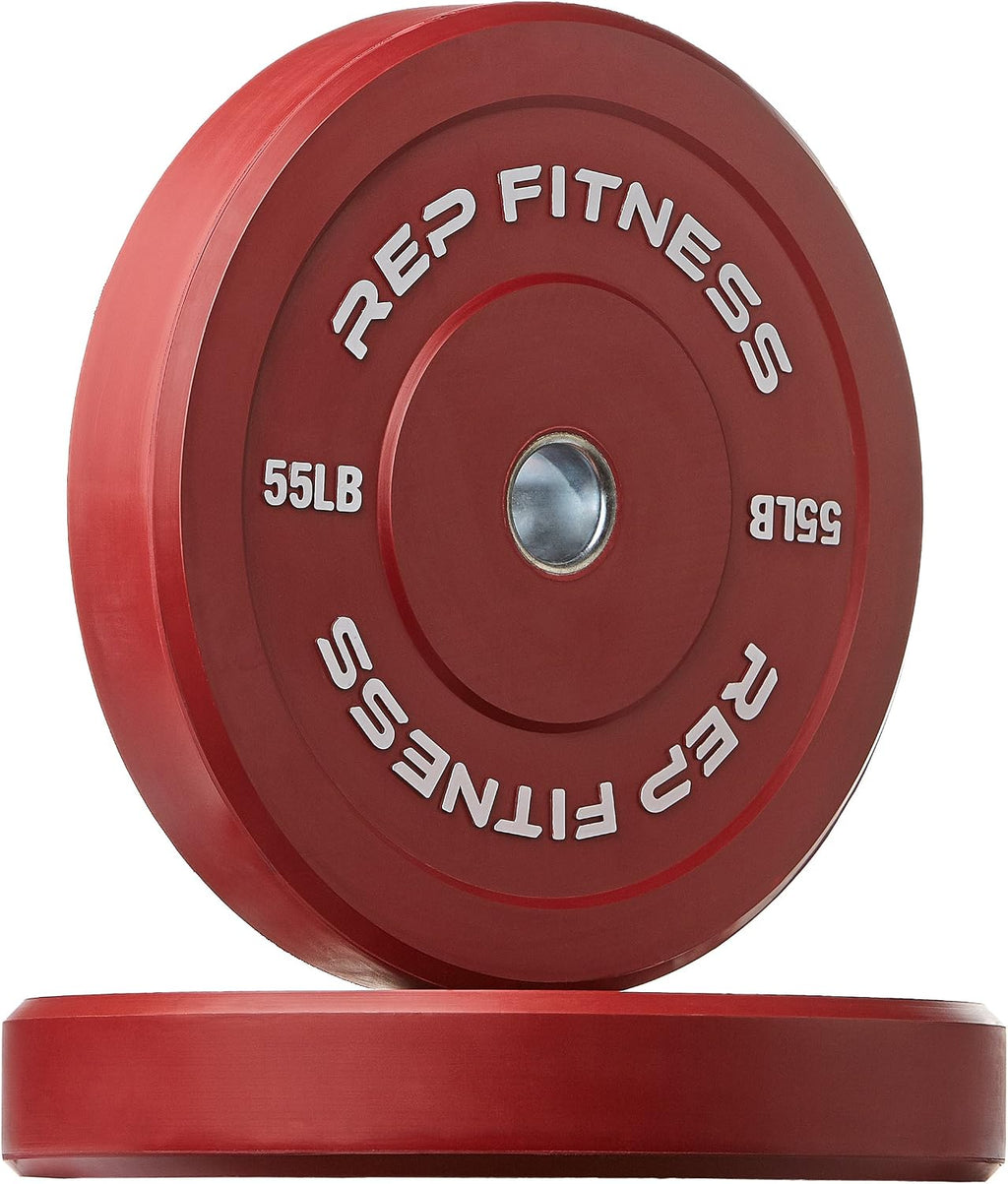 REP Color Bumper Plates LB Olympic Barbell Weights – Rubber Training Discs for Home Gym Strength Lifting, Low Bounce Durable, Weight Pairs & Sets 10 15 25 35 45 Pound Options