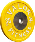 Valor Fitness BPPU Poly Urethane Bumper Plates for Cross Training, Olympic Weight Lifting, and Power Lifting - Color Coded, Multiple Weight Plates Options Available