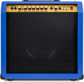 LyxPro 60 Watt Electric Guitar Amplifier | Combo Solid State Studio & Stage Amp with 10' 4-Ohm Speaker, Custom EQ Controls, Drive, Delay, ¼' Passive/Active/Mic Inputs, Aux in & Headphone Jack - Blue