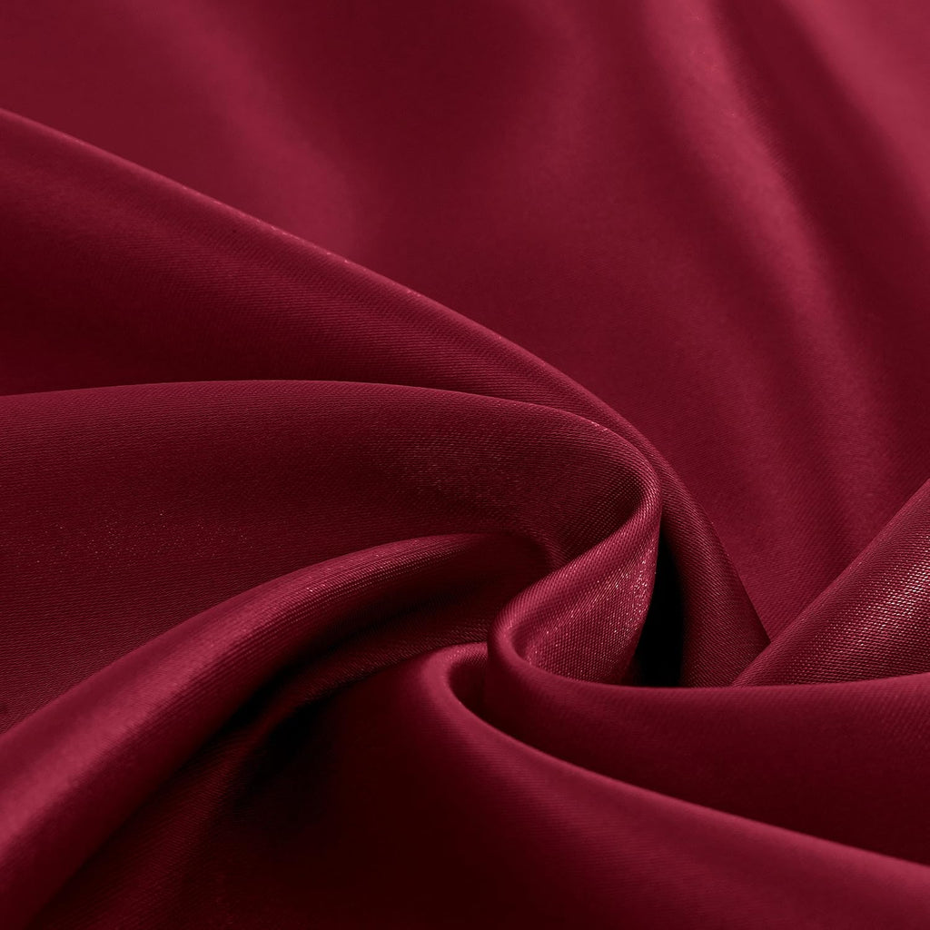 4 Pieces Sheet Set, 100% Mulberry Silk Bed Sheets Fits 10-12' Deep Pocket, 22 Momme Twin Size 6A Luxury Silk Bedding Set with Flat Sheet, Fitted Sheet & 2 Pillowcases (Solid, Burgundy)