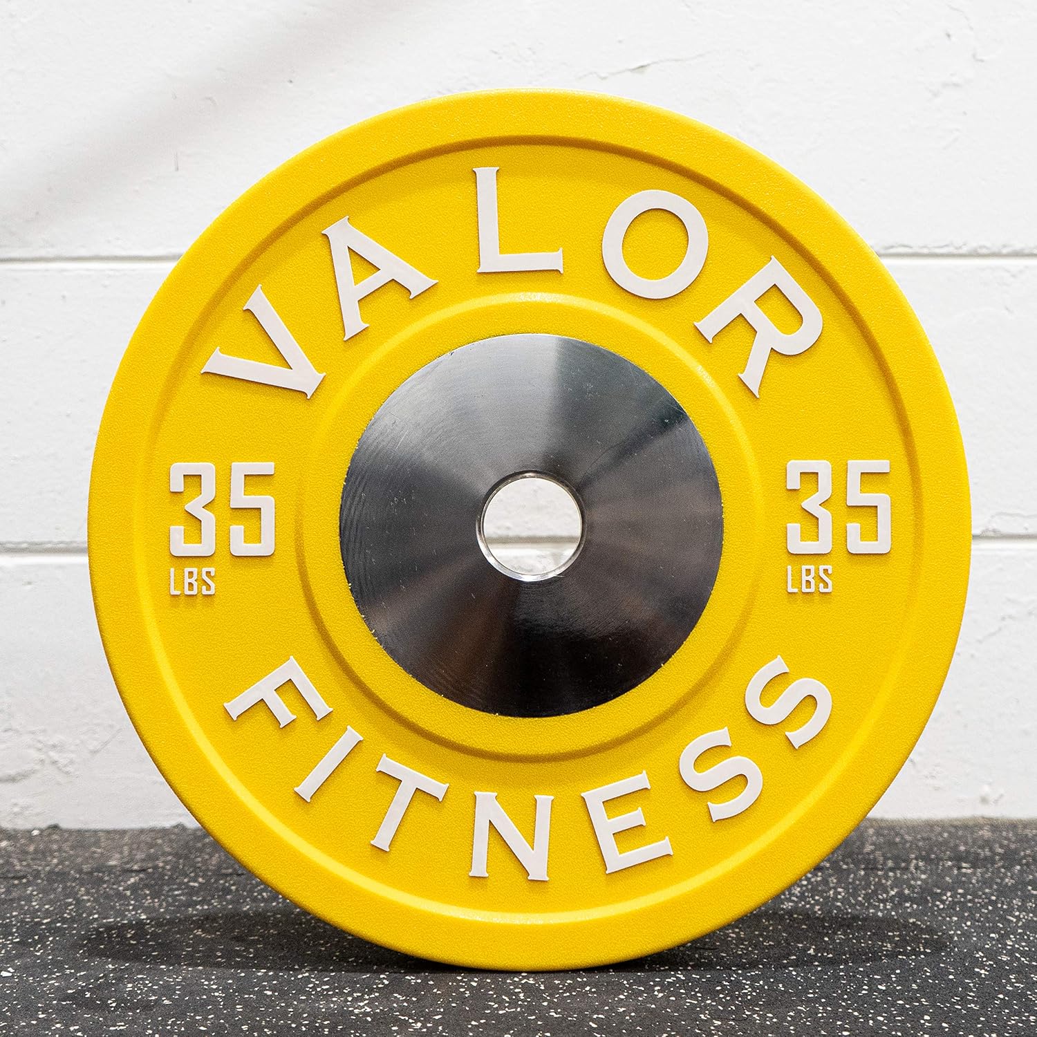 Valor Fitness BPPU Poly Urethane Bumper Plates for Cross Training, Olympic Weight Lifting, and Power Lifting - Color Coded, Multiple Weight Plates Options Available