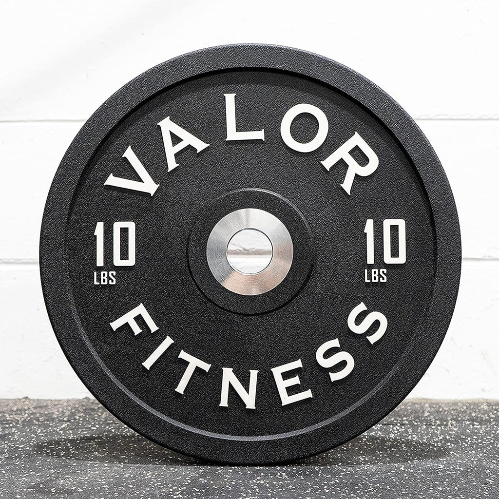 Valor Fitness BPPU Poly Urethane Bumper Plates for Cross Training, Olympic Weight Lifting, and Power Lifting - Color Coded, Multiple Weight Plates Options Available