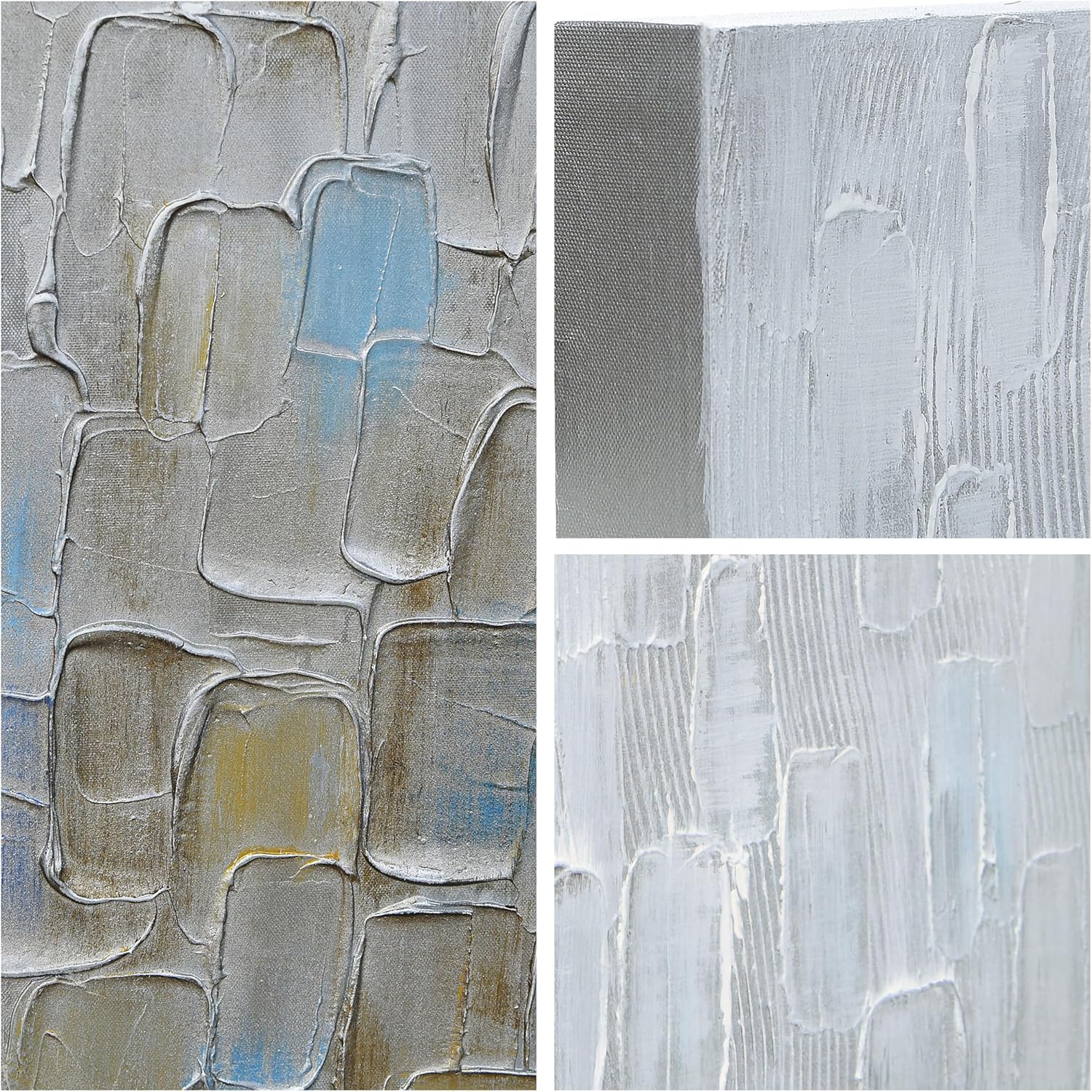 Empire Art Direct Abstract Wall Art Textured Hand Painted Canvas by Martin Edwards, Diptych, 72' x 12' each, Cosmopolitan