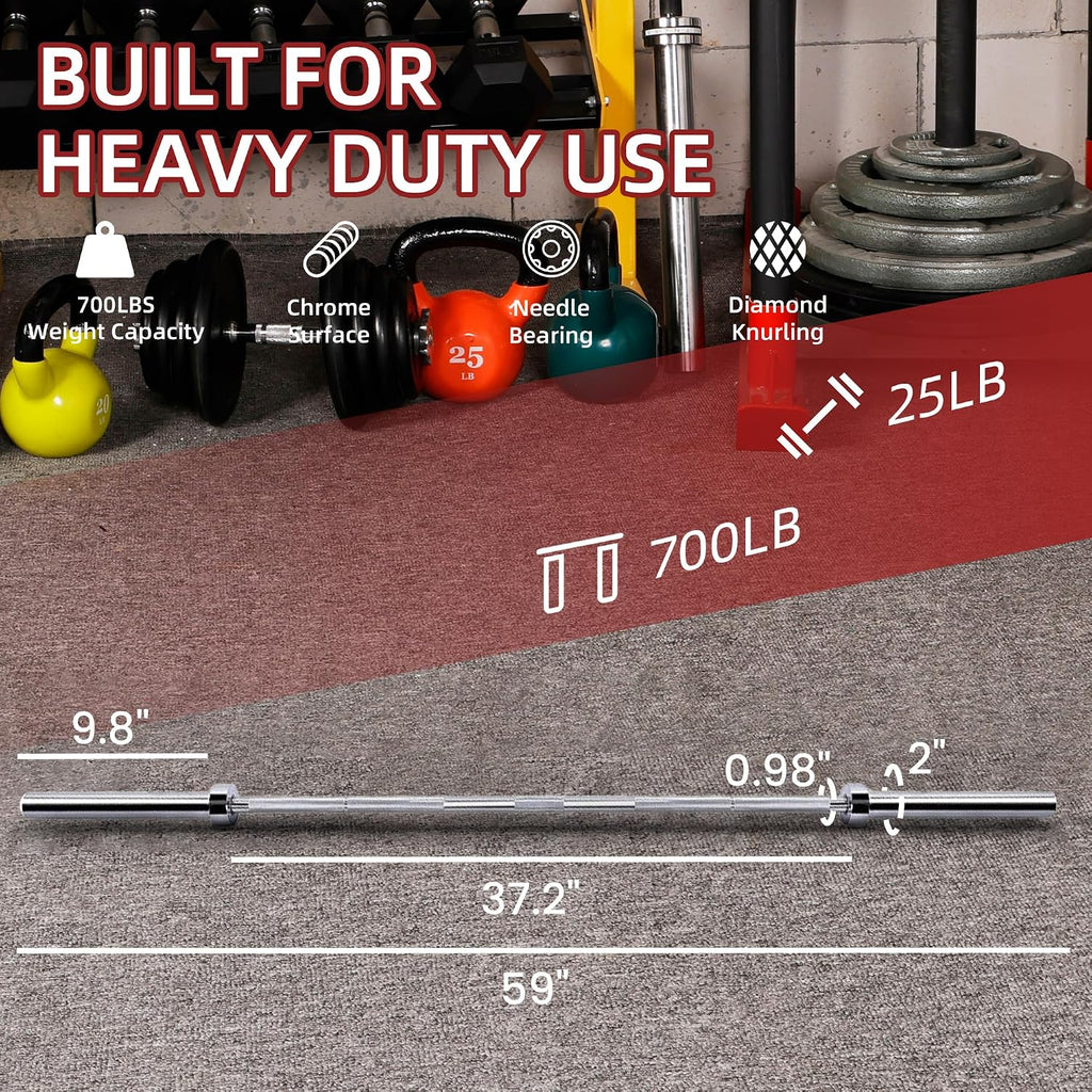 Signature Fitness 2-Inch Cast Iron Barbell Sets