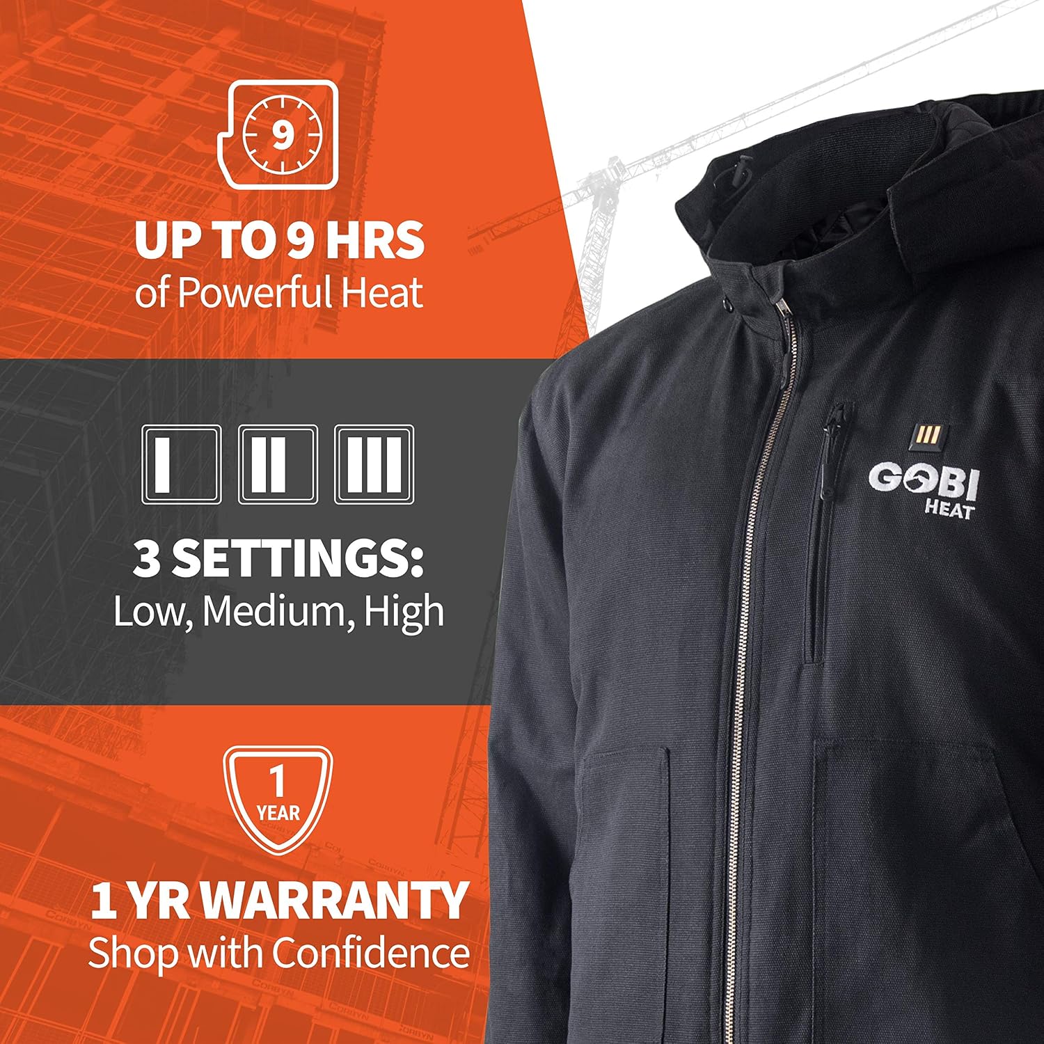 Gobi Heat Grit Mens Heated Workwear Jacket