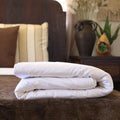 Silk Bedding Direct. Premium Mulberry Silk-Filled Duvet Insert. Summer Bliss (4 Tog). Full Size, 90' x 80'. A Hypoallergenic Haven for Comfort, Enveloping Your Dreams in Pure Mulberry Silk.