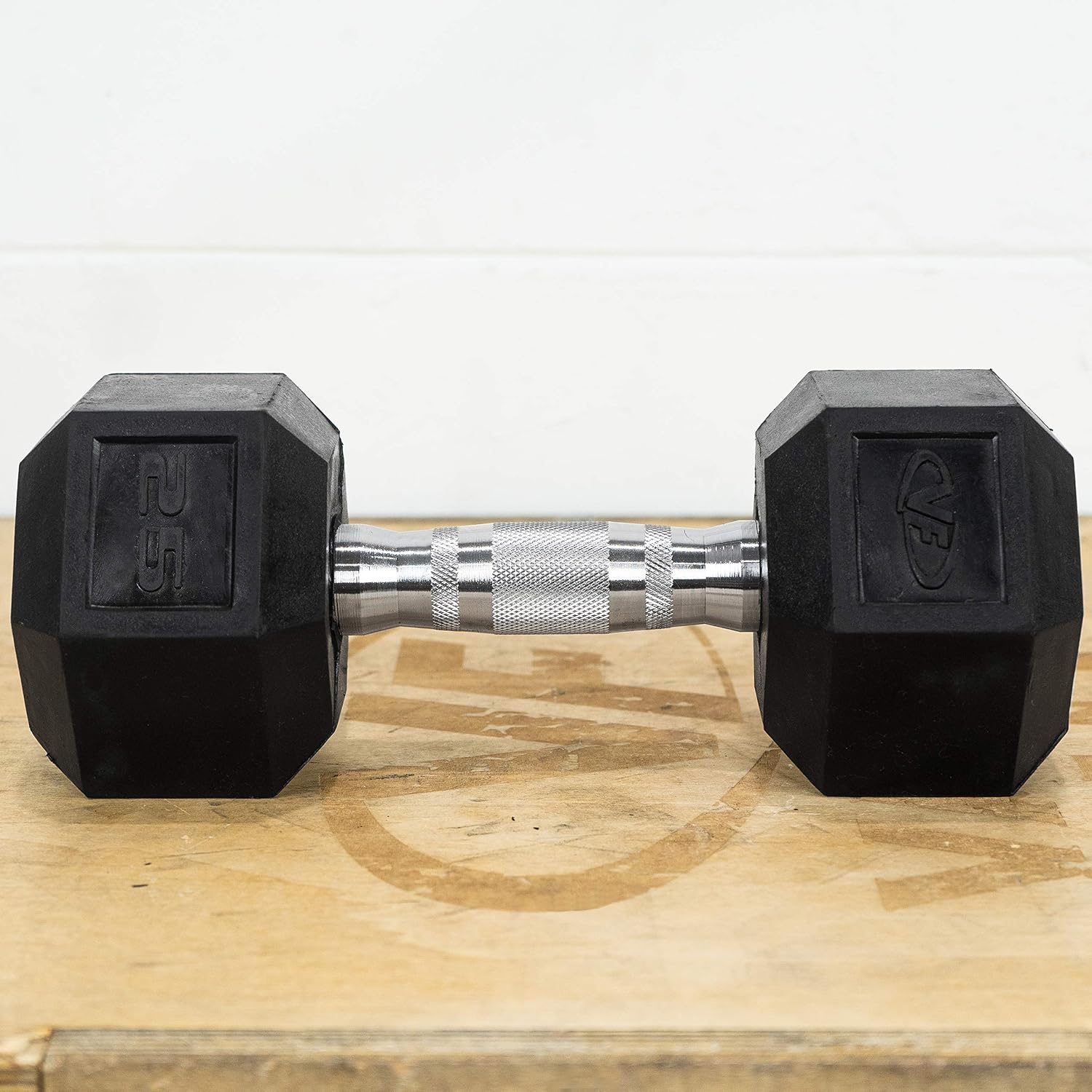 Valor Fitness Rubber Hex Dumbbell Free Weights for Home Gym Workout Equipment for Strength Training